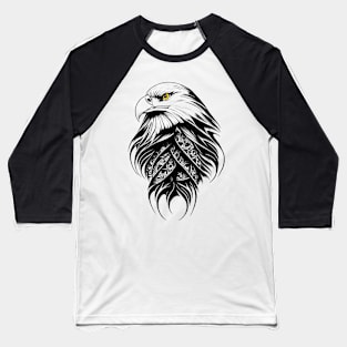 Eagle Wild Animal Nature Illustration Art Tattoo Baseball T-Shirt